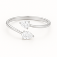 Load image into Gallery viewer, Wrap Around Two-Stone Pear-Cut Diamond Ring