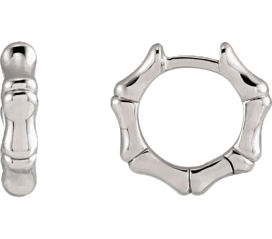 Hinged Bamboo Hoop Earrings