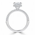 Charger l'image dans la visionneuse de la galerie, Oval-Cut Lab Grown Diamond Pavé Engagement Ring