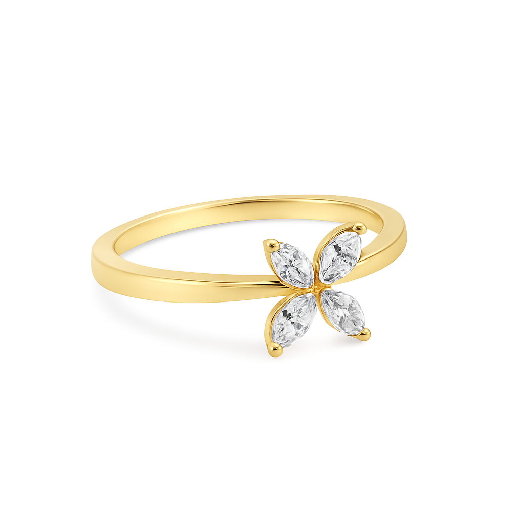 Flower Marquise Diamond Ring