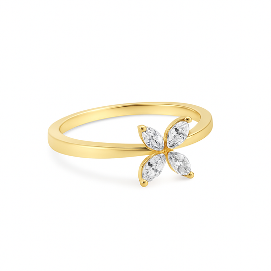 Flower Marquise Diamond Ring