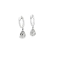 Load image into Gallery viewer, Pear Diamond Hoop Drop Earrings