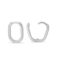Load image into Gallery viewer, Elongated Oval Hoop Earrings