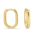 Load image into Gallery viewer, Elongated Oval Hoop Earrings