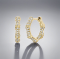 Load image into Gallery viewer, Diamond Bamboo Harmony Earrings