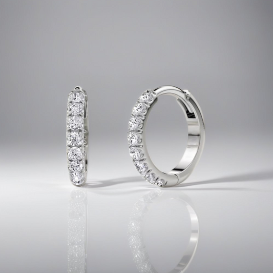Diamond Huggie Earrings