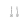 Load image into Gallery viewer, Pear Diamond Hoop Drop Earrings