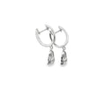 Load image into Gallery viewer, Pear Diamond Hoop Drop Earrings