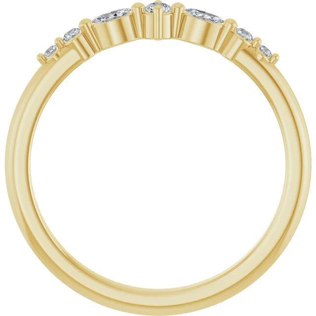 Marquise Stackable Gold Ring