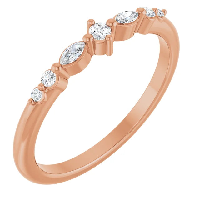 Marquise Stackable Gold Ring