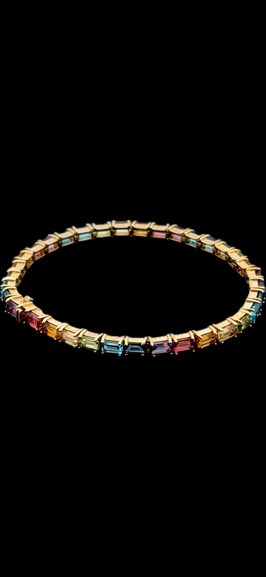 Rainbow Tennis Bracelet