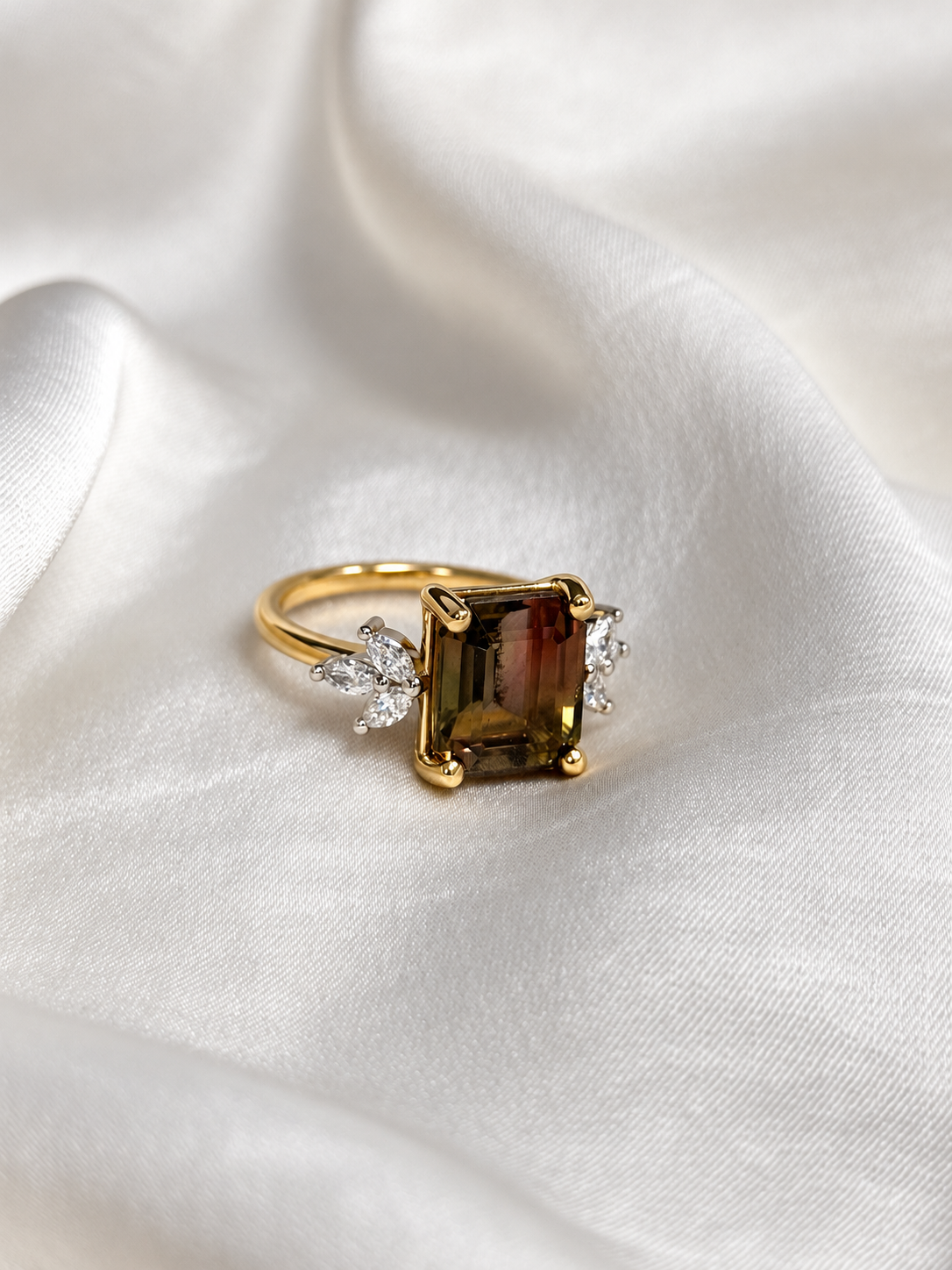 Natural 5.90 ct Watermelon Tourmaline Ring