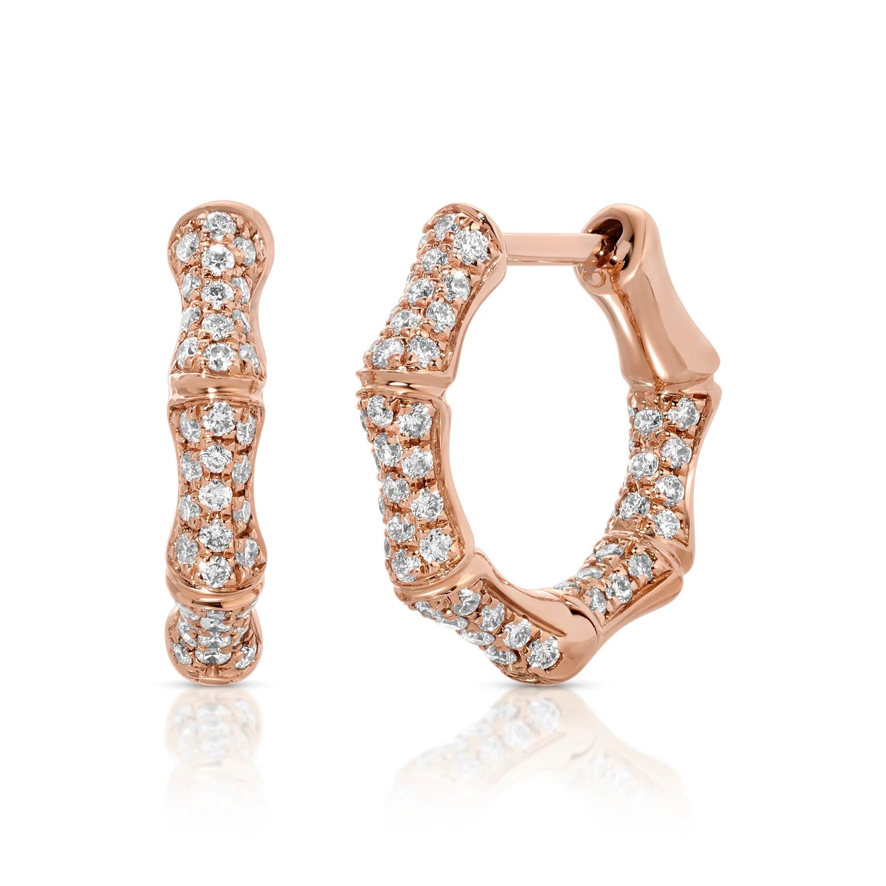 Diamond Bamboo Harmony Earrings