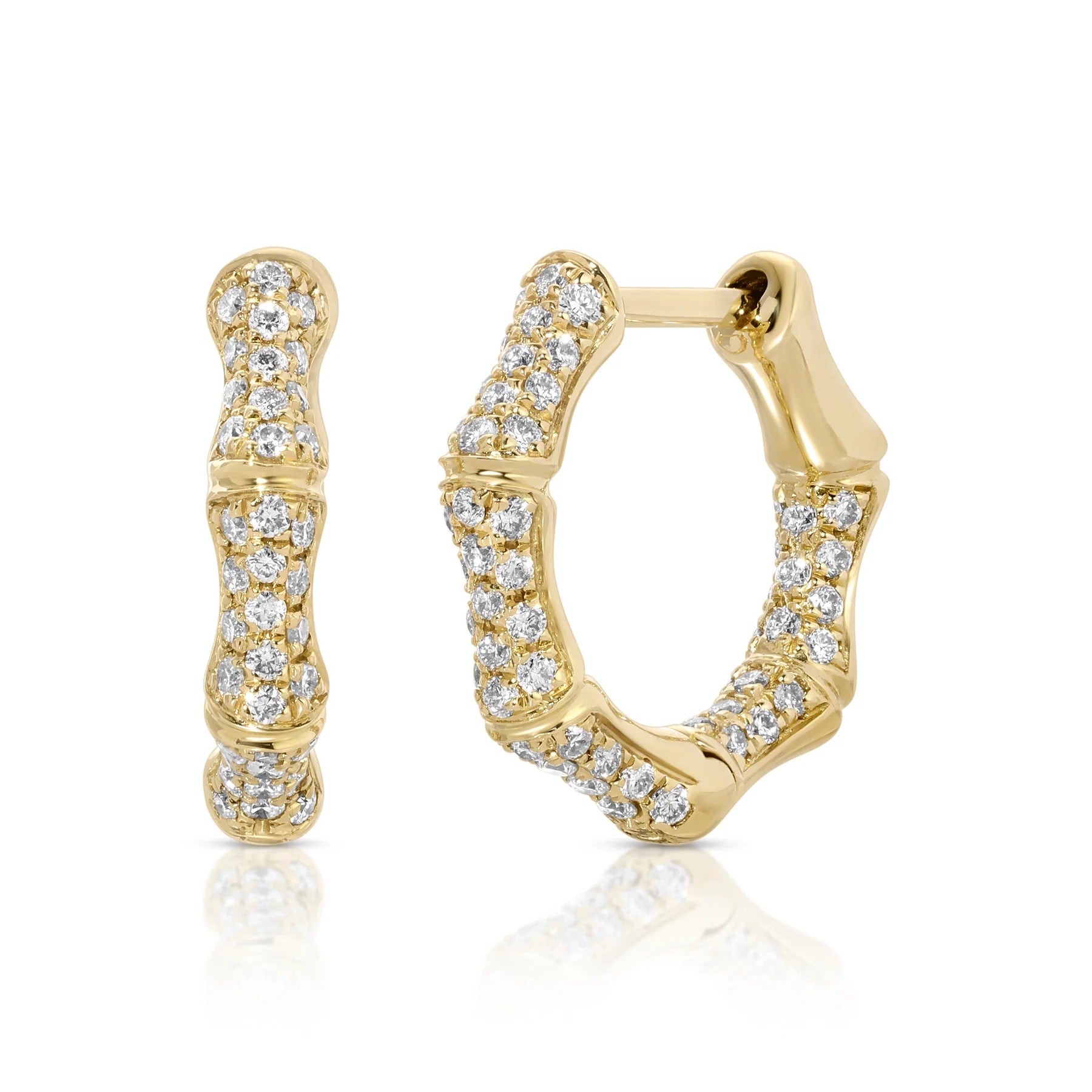 Diamond Bamboo Harmony Earrings