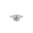 Charger l'image dans la visionneuse de la galerie, Pavé Halo and Shank Diamond Solitaire
