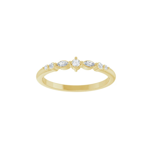 Marquise Stackable Gold Ring