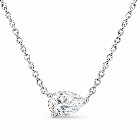 Pear Lab-Grown Diamond Solitaire Necklace