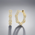 Load image into Gallery viewer, Diamond Bamboo Harmony Earrings
