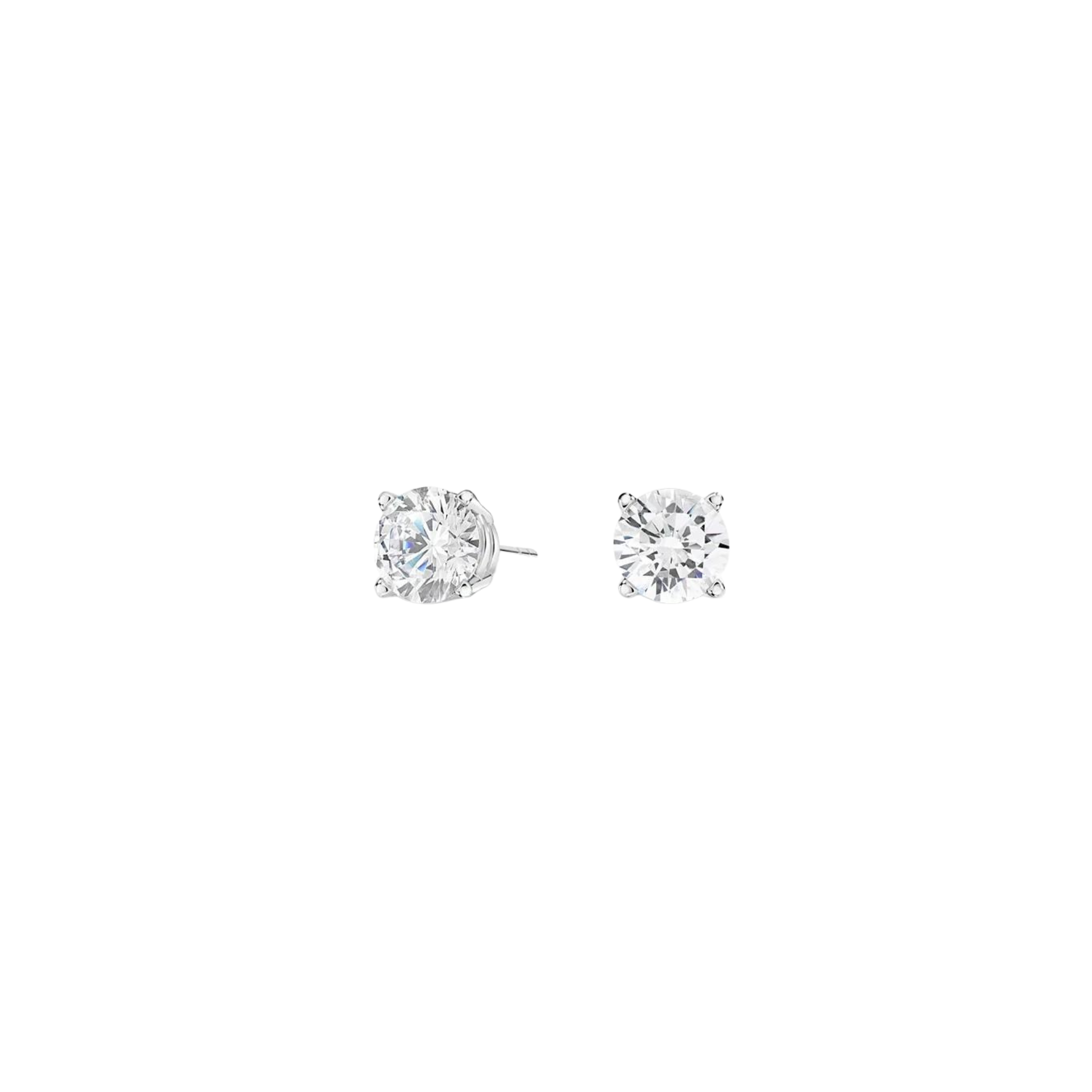 Round Diamond Stud Earrings